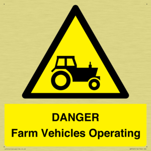 DANGER Farm Vehicles Operating